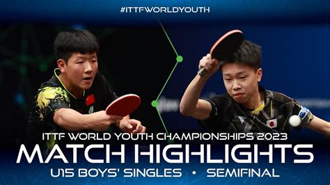 Wang Jixuan Vs Tamito Watanabe U Bs Sf Ittf World Youth