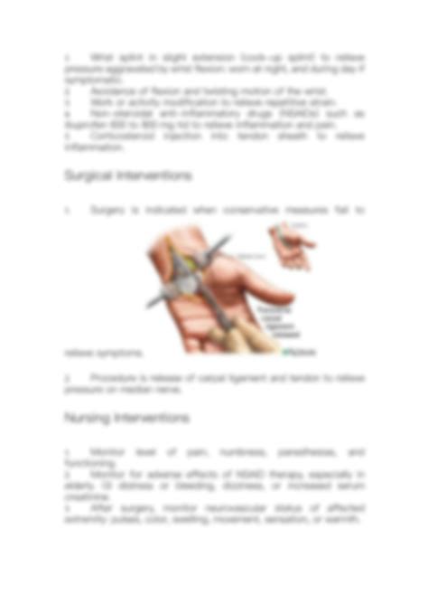 Solution Carpal Tunnel Syndrome Nursing Care Plan Management Studypool