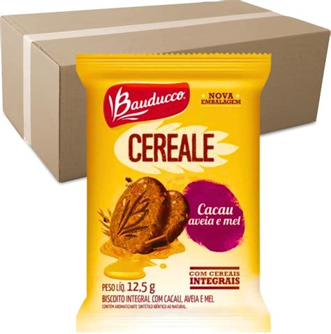 Biscoito Integral Cereale Cacau Aveia E Mel Bauducco Caixa 100