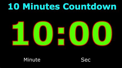 10 Minutes Countdown Digital Clock 10 Minute Alarm Ten Minutes