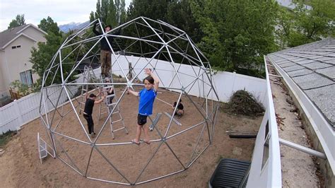 Geodesic Dome Build 3v 59 Kruschke Type 7 Meter 23 Diameter Youtube