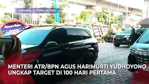 Ahy Beberkan Target Hari Pertama Sebagai Menteri Atr Bpn Video