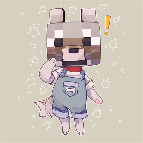 Minecraft Wolf Cartoon