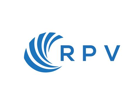 RPV letter logo design on white background. RPV creative circle letter ...