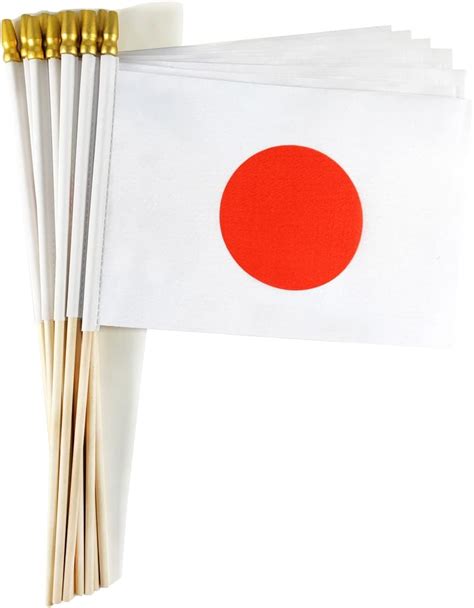 Amazon QQSD Japan Small Flag Japanese Stick Mini Hand Held Flags