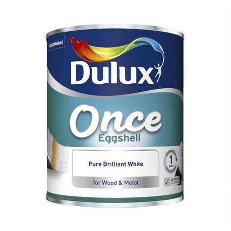 Dulux Retail Once Eggshell Pure Brilliant White Ml Pure