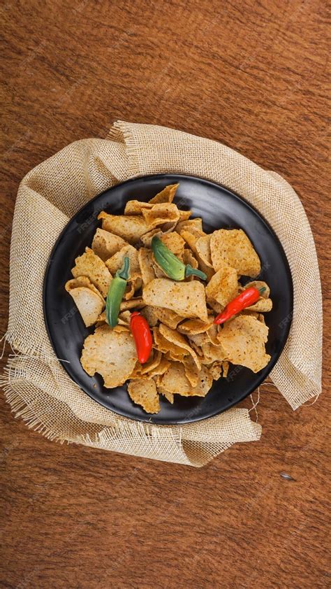 Premium Photo Flatlay View Of Basreng Indonesian Traditional Snack