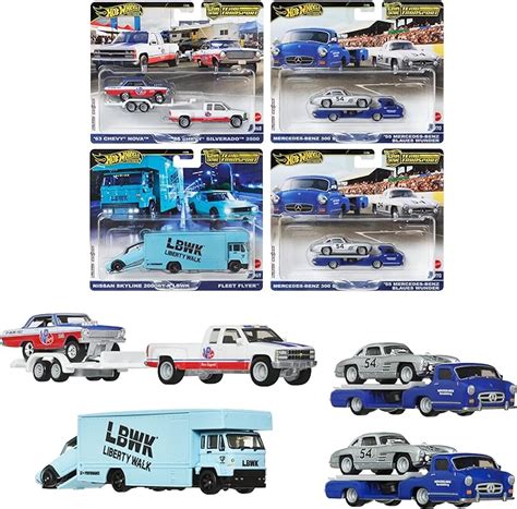 Amazon ホットウィール Hot Wheels チームトランスポート アソート 2台組4セット入り BOX販売 乗り物おもちゃ ミニカー 3歳から 987C FLF56