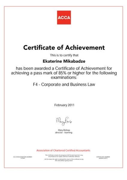 Acca Diploma Certificate Pdf