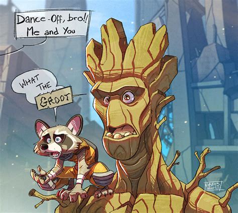 Rocket And Groot By Javas On Deviantart