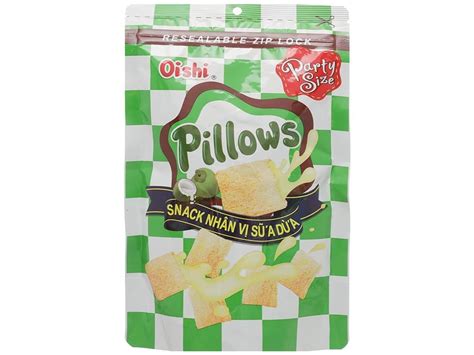 Bánh Snack Oishi Pillows Nhân Sữa Dừa 85G – Siêu Thị Genshai