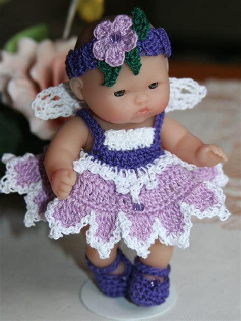 Pdf Pattern Crochet Inch Ltl Berenguer Baby Doll Fairy Angel Set Etsy