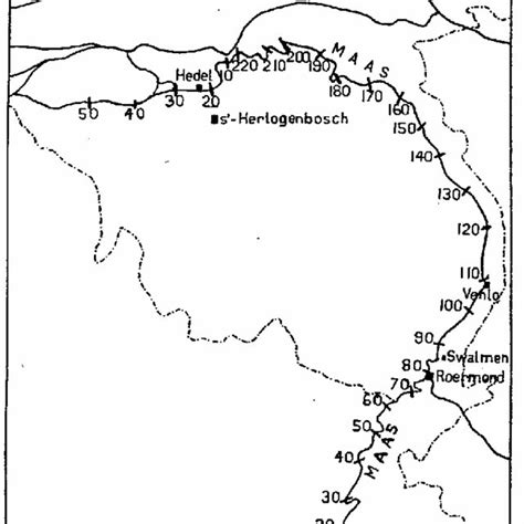 Map of the Meuse River in The Netherlands. | Download Scientific Diagram