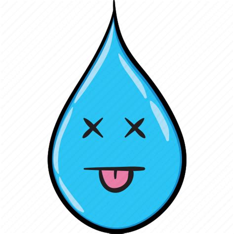 Cartoon, drop, emoji, rain, smiley icon - Download on Iconfinder