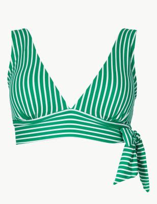 Non Wired Plunge Bikini Top M S Collection M S