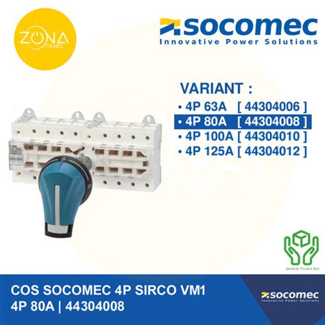 Jual COS CHANGEOVER SWITCH SOCOMEC VM1 4P 4 POLE 80A 44304008 ORIGINAL