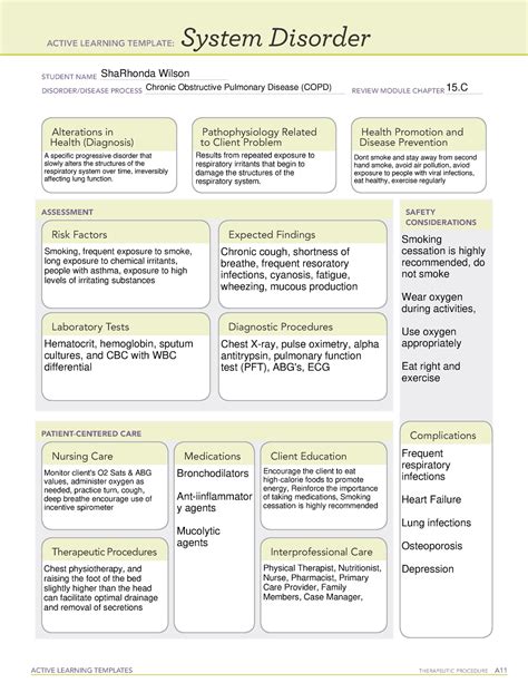 Copd System Disorder Template