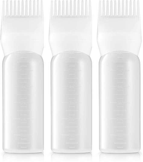 Root Comb Applicator Bottle 6 Ounce With Graduated Scale Hair Coloring