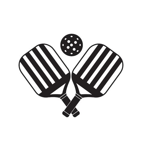 Pickleball Vektor Pickleball Symbol Pickleball Paddel Tennispaddel