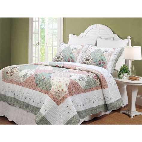 Celia Patchwork Piece Cotton Quilt Set On Sale Overstock