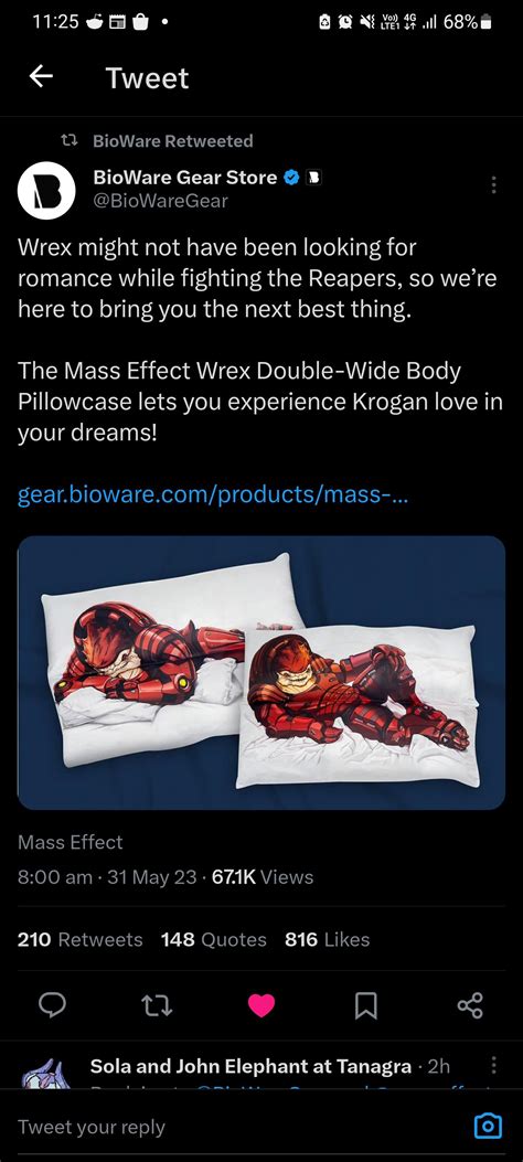 Wrex Body Pillow : r/masseffect