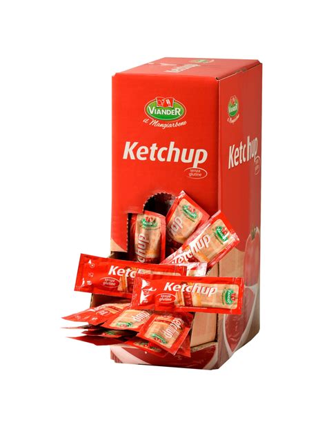 Confezione 250 Bustine Monodose Da 15Gr Ketchup Viander