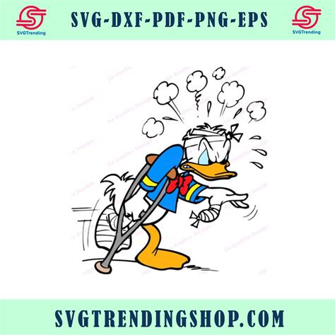 Donald Duck Svg 30 Svg Dxf Cricut Silhouette Cut File Instant