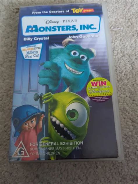 Disney Pixar Monsters Inc Vhs Mike New Car Blue G Rated Eur