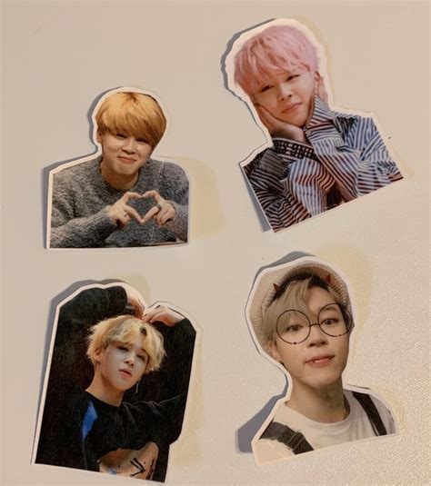 Bts Jimin Stickers Pack Cute Version Etsy