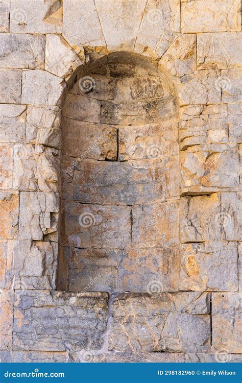 A Niche In A Wall At The Ruins Of The Roman Water Temple In Zaghouan