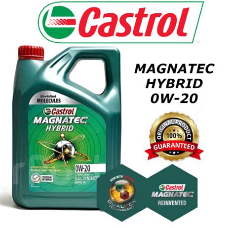 Castrol Magnatec Hybrid 0w20 Fully Synthetic Engine Oil 4L Lazada