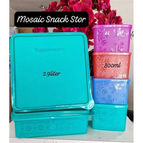 Readystock Tupperware Mosaic Snack Stor Combo Set Shopee Malaysia