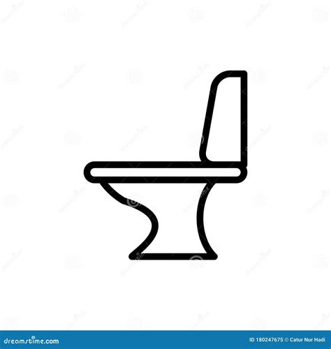 Toilet Bowl Icon Vector Illustration Template Design Trendy Stock