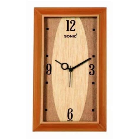 Brown Rectangular Wall Clock at Rs 215/piece in Chennai | ID: 3760486673