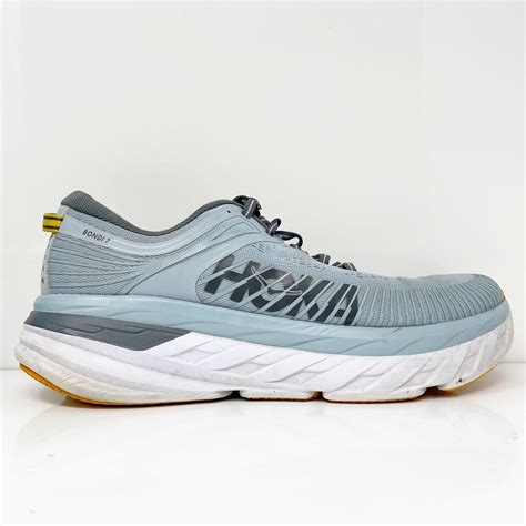 Hoka One One Mens Bondi 7 1110518 Bfcs Gray Running Shoes Sneakers Size