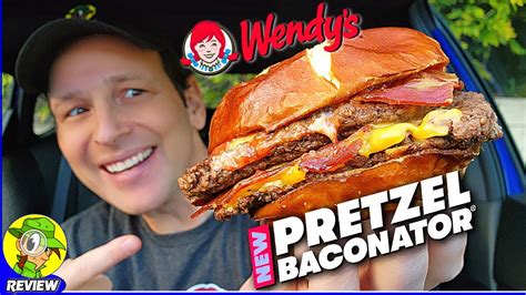 Wendy S Pretzel Baconator Review Peep This Out Youtube