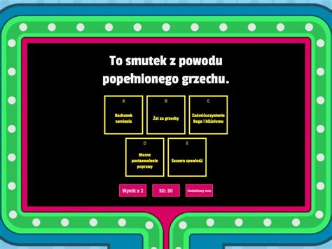 Warunki Dobrej Spowiedzi Gameshow Quiz