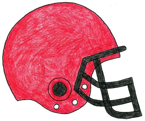 Easy How to Draw a Football Helmet and Helmet Coloring Page