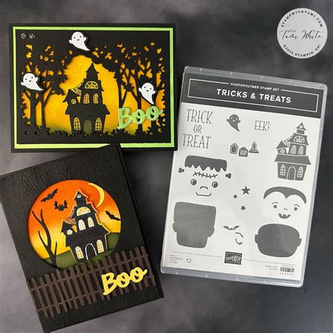 Haunted House Cards Trick Or Treat Series Stampin Up