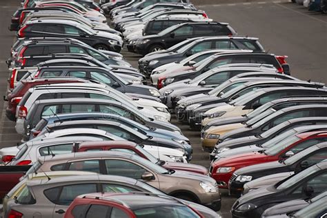 Cars Parked in a row stock photo. Image of urban, parking - 111498440