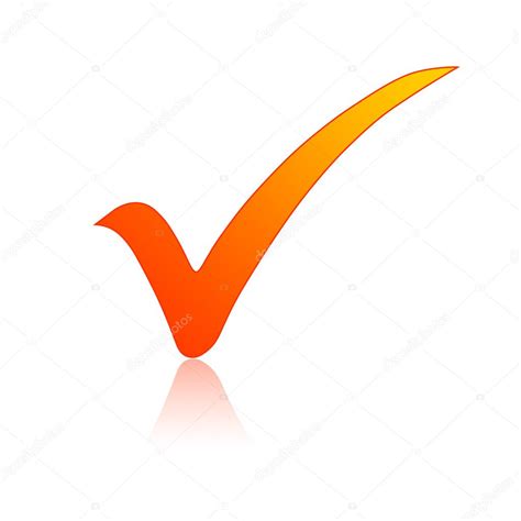 Orange check mark — Stock Photo © cnapsys #9831069