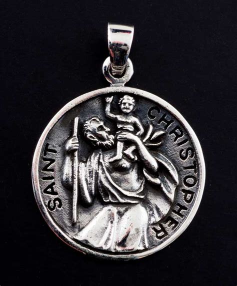 Medaille Pendentif Saint Christophe Argent Massif G Talisman K