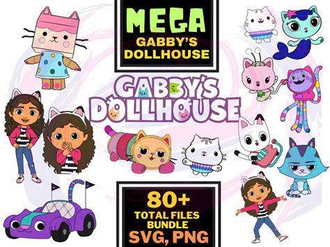 Gabbys Dollhouse Svg Bundle Gabbys Dollhouse Font Svg Gabbys Dollhouse Svg Files For Cricut