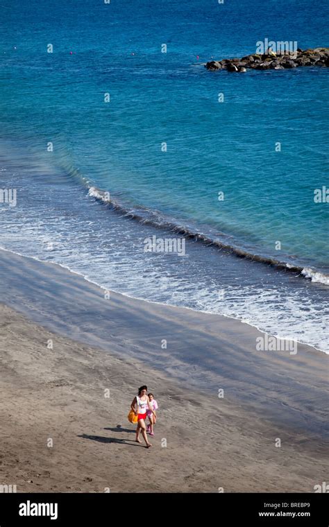 Playa Del Duque Beach At Costa Adeje High Resolution Stock Photography