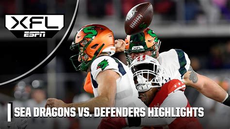 Seattle Sea Dragons Vs Dc Defenders Xfl On Espn Full Game