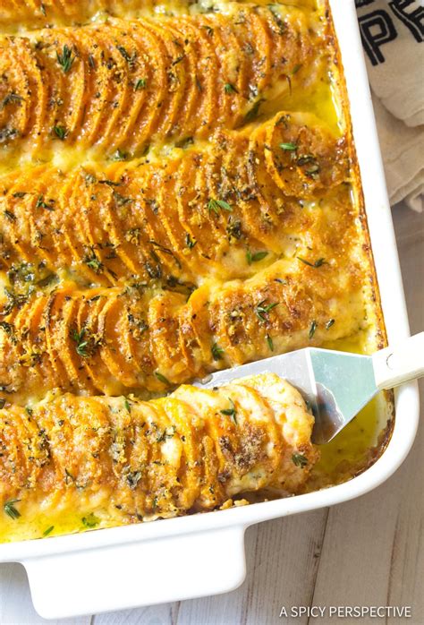 Scalloped Sweet Potatoes Au Gratin A Spicy Perspective