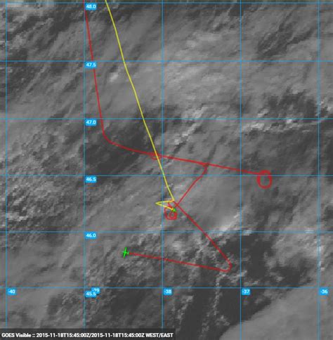 1620Z GOES Visible Imagery And Flight Track NASA Airborne Science Program