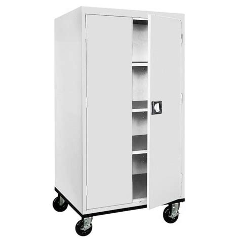 Sandusky 3 Shelf Steel Freestanding Garage Cabinet In Dove Gray 36 In