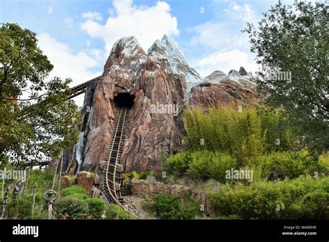 Expedition Everest ride at Disney World's Animal Kingdom Stock Photo ...