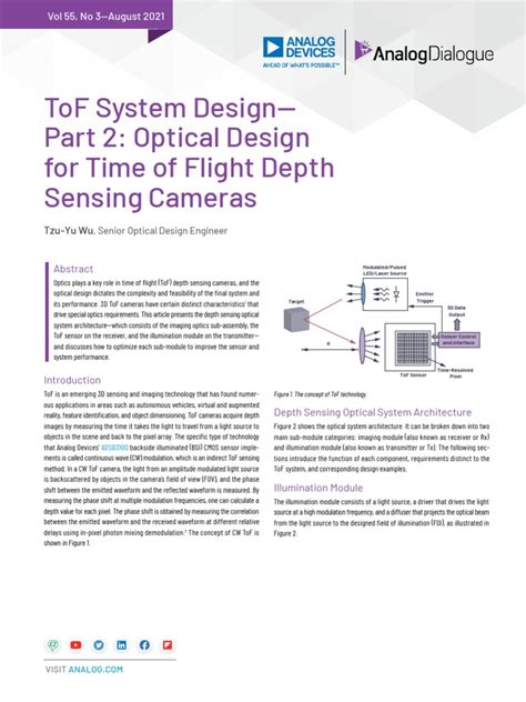 Tof System Design Part 2 Optical Design For Time of Flight Depth ...